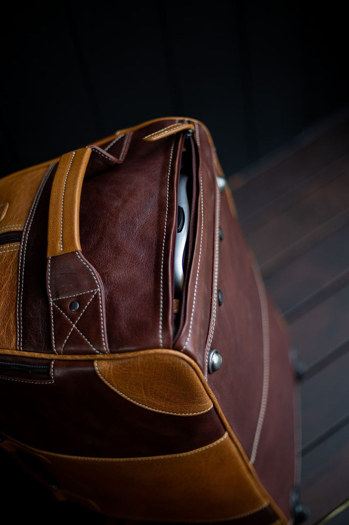 Oxford Leather Roller Overnight Bag - Aurelius Leather