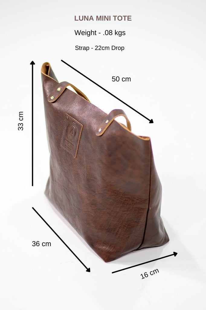 Luna Leather Tote Mini - Aurelius Leather