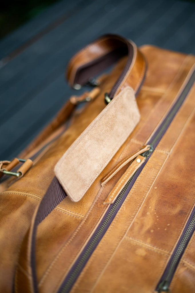 Cali Light tan Travel leather bag - Aurelius Leather