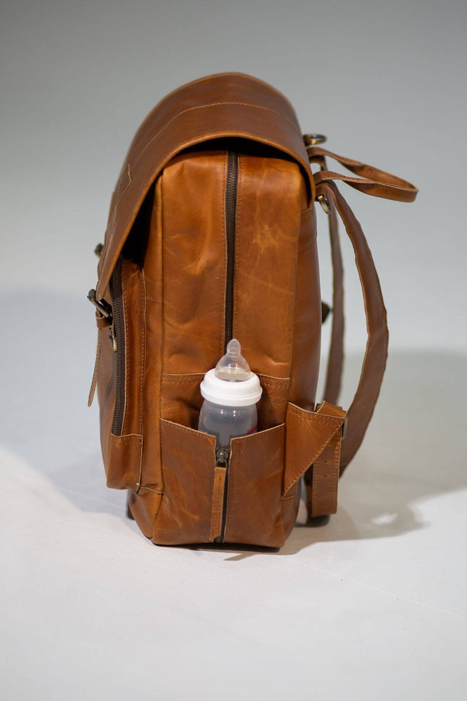 Oscar Leather Baby Backpack - Aurelius Leather