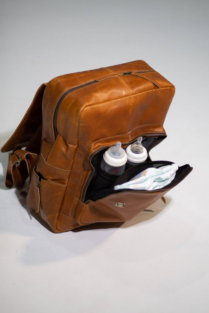 Oscar Leather Baby Backpack - Aurelius Leather