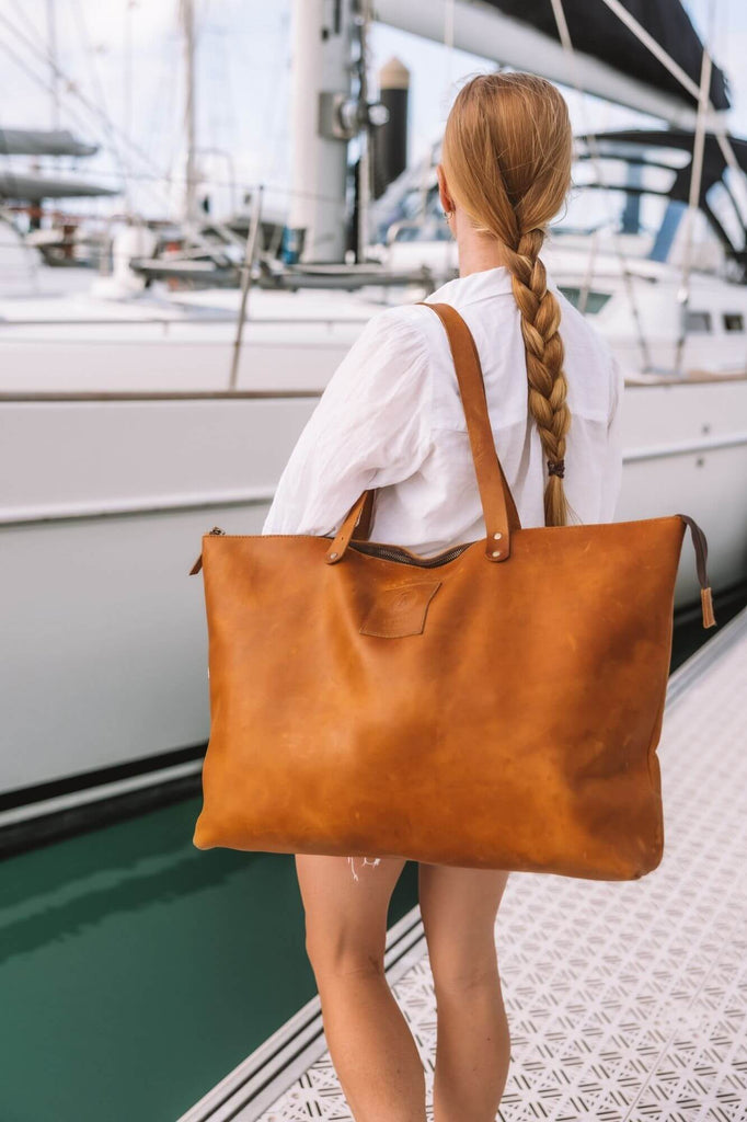 Layla Leather Tote Bag - Aurelius Leather