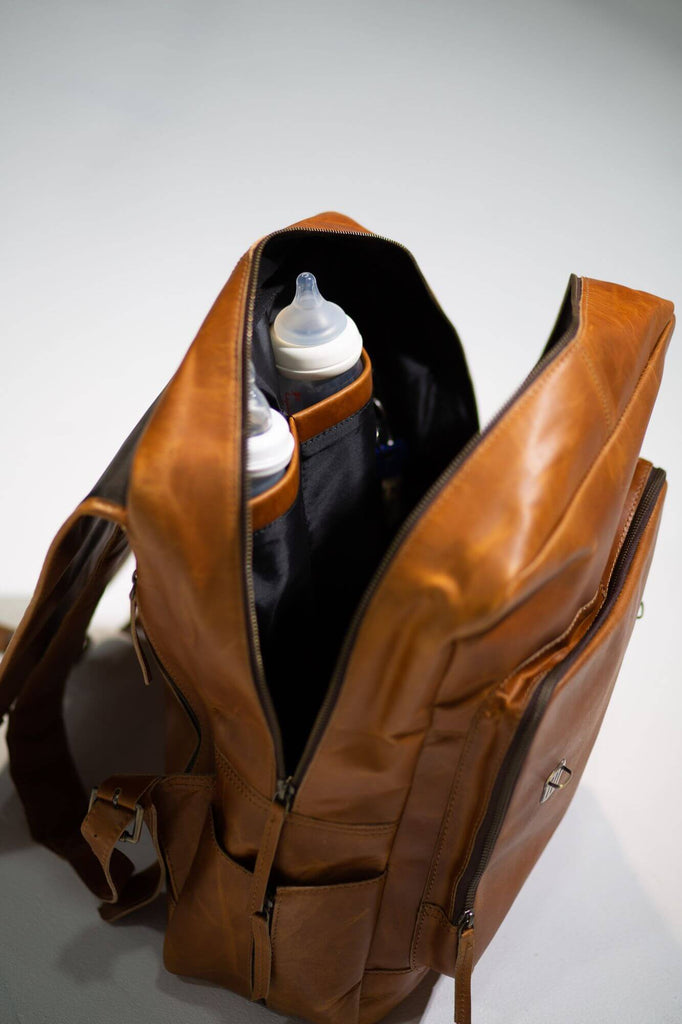 Oscar Leather Baby Backpack - Aurelius Leather