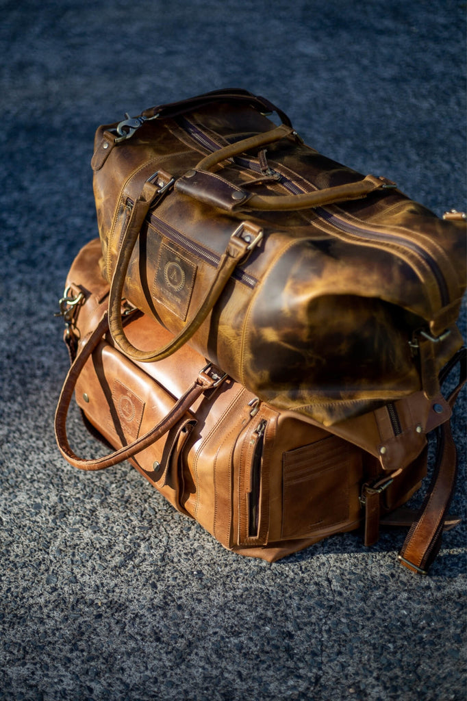 Cali Light tan Travel leather bag - Aurelius Leather