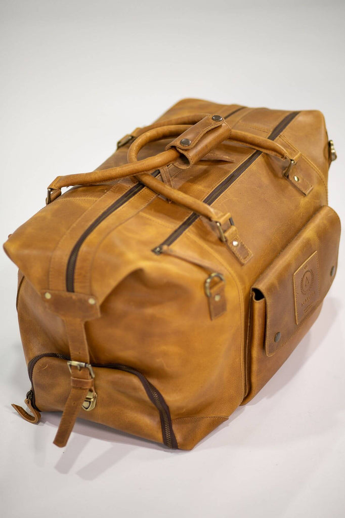 Cali Light tan Travel leather bag - Aurelius Leather