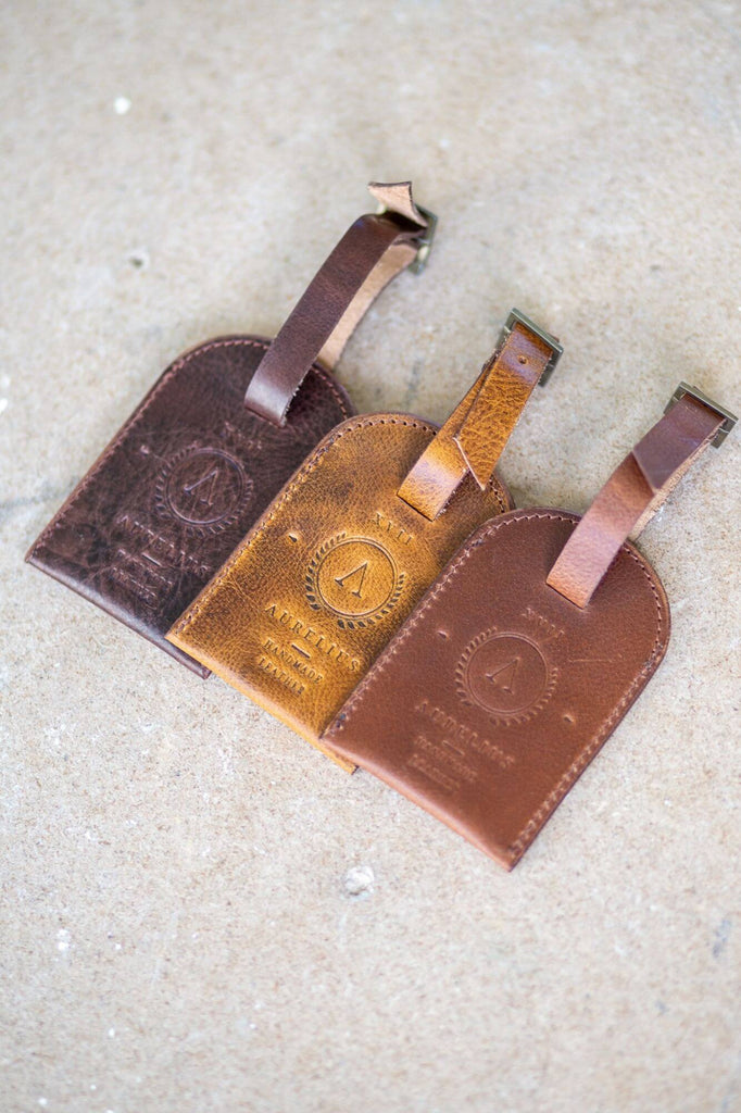 Luggage Tag Crunchy Tan - Aurelius Leather