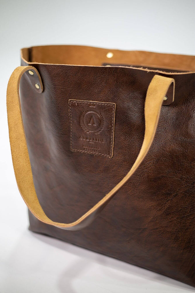 Luna Leather Tote Mini - Aurelius Leather