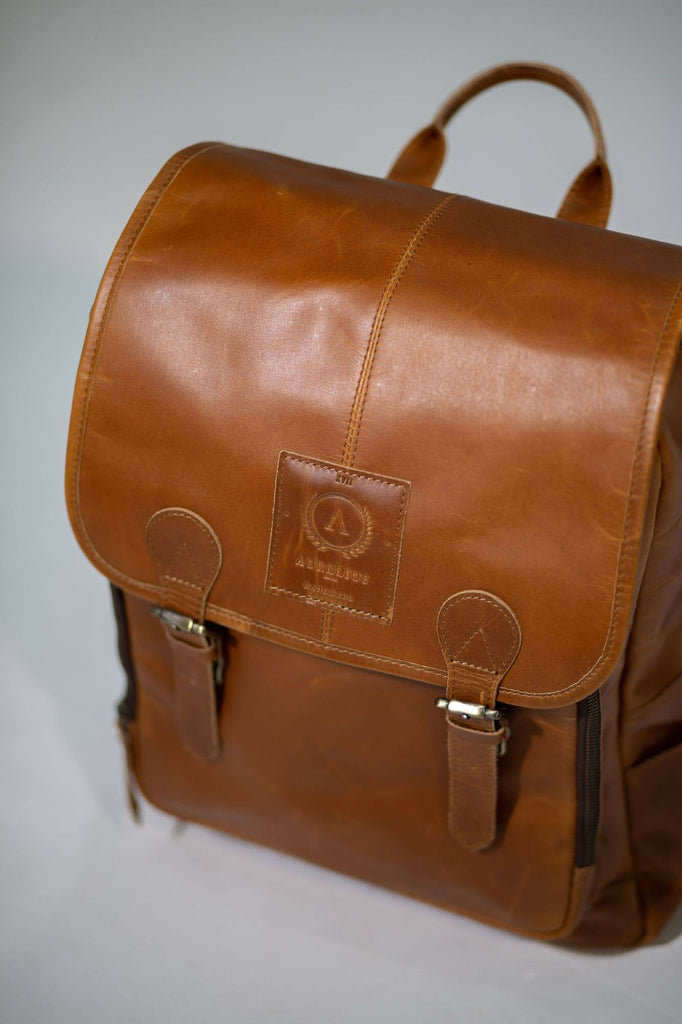 Oscar Leather Baby Backpack - Aurelius Leather