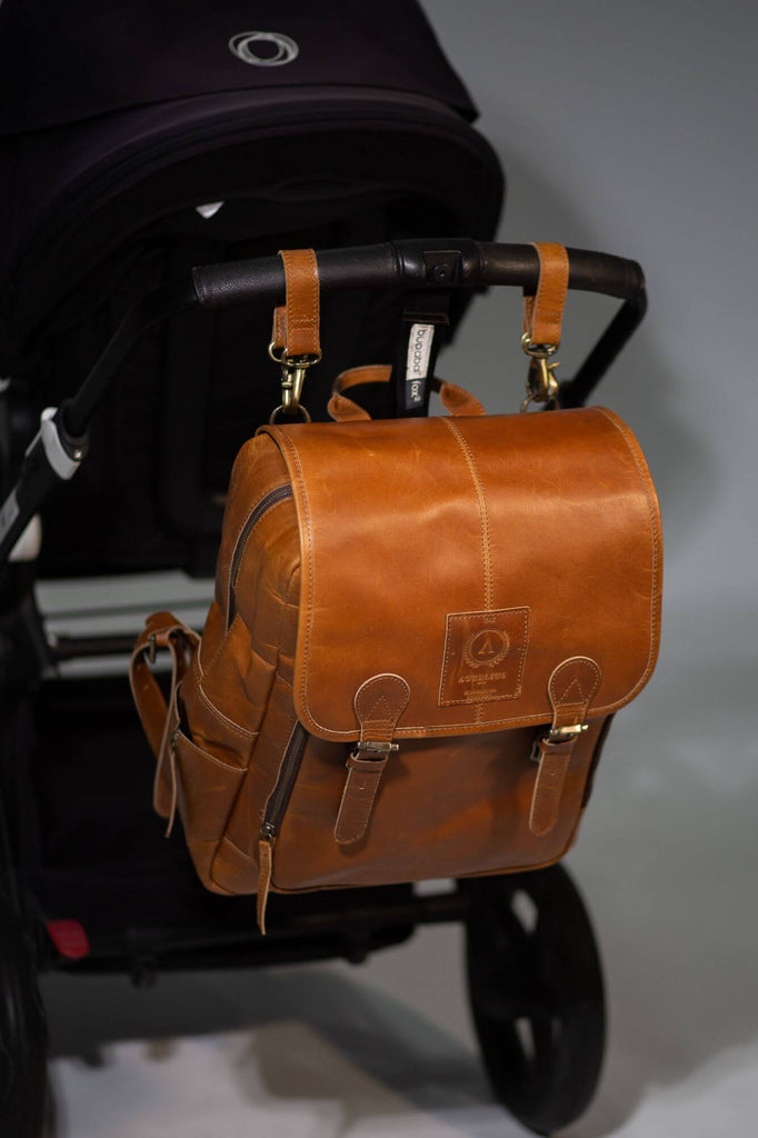 Oscar Leather Baby Backpack - Aurelius Leather